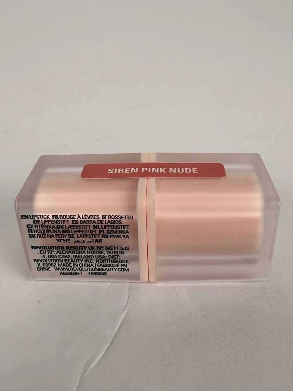 Revolution Beauty Mini Travel Lipstick in Siren Pink Nude 0.04 Oz
